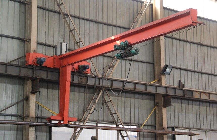 Wall Traveling Slewing Jib Crane Simple Installation , Wall Cantilever