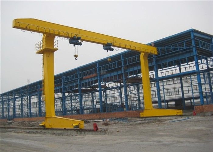 Single Beam 10 Ton Electric Travelling Gantry Crane , Adjustable Height