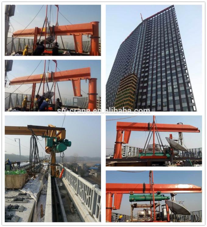 Free Standing Jib Crane With Slewing Cantilever Arm / Limit Switch Available