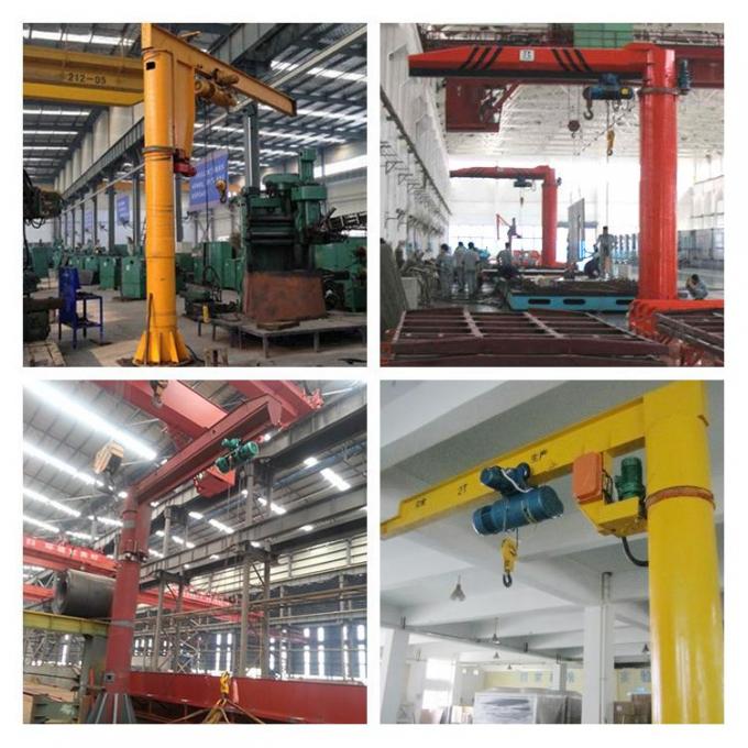 Free Standing Jib Crane With Slewing Cantilever Arm / Limit Switch Available