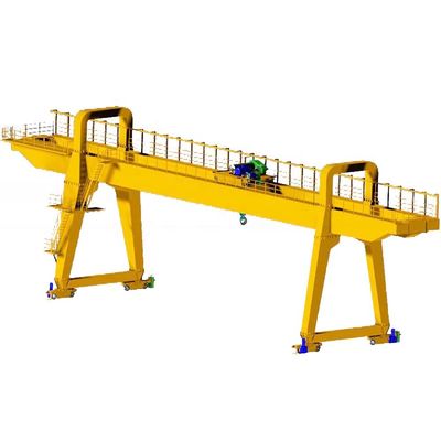 50 Ton Double Girder Gantry Crane , Industrial Gantry Crane With Cantilever