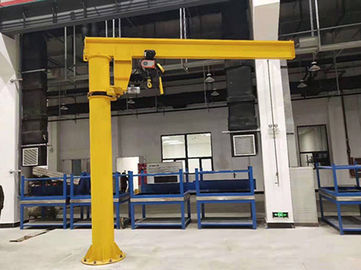 Construction Machinery Pillar Mounted Jib Crane , 5 Ton Rotary Stationary Jib Crane