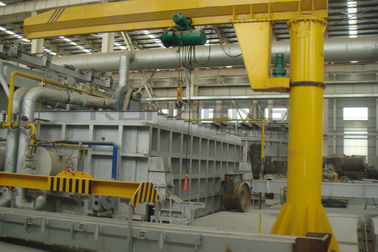 Construction Machinery Pillar Mounted Jib Crane , 5 Ton Rotary Stationary Jib Crane