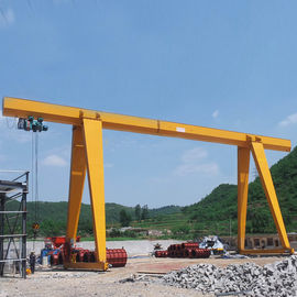 Stainless Single Beam Gantry Crane 32m Lifting Height With Spreader 15 Ton CE Approved