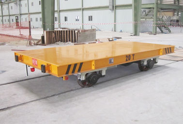 Industrial Platform Material Transfer Cart , Railway Coil Cable Drum Load Transfer Trolley