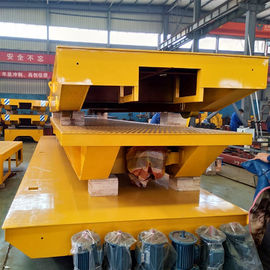 Building Material Transfer Cart , Four Wheels Electric On Rail Transfer Cart