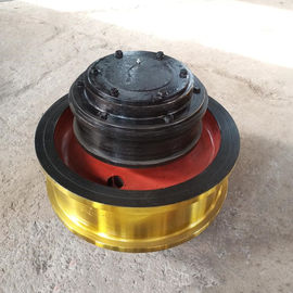 High Duty Crane Trolley Wheels , Crane Steel Forged Wheels For Construction