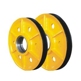 Custom Size Port Crane Trolley Wheels , Bridge Crane Wheels On End Beam