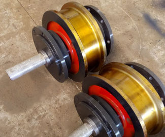 Customized Crane Trolley Wheels , Double Flange Steel Cast Crane Rail Wheels