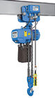 Low Headroom Electric Chain Hoist , Low Noise Motorised Chain Block With Trolley