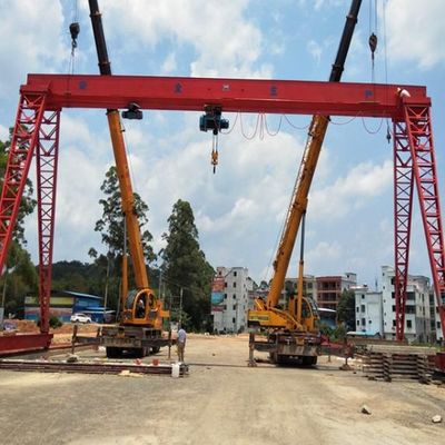 CE 15T Single Girder Gantry Crane With Cantilever Beam