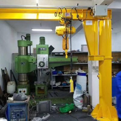 2.5 Ton Pillar Mounted Jib Crane Max Height 10m Double Speed Polyurethane Buffer