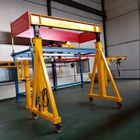 10T Electric Running Portable Aluminum Gantry Crane Turned With Chain Hoist