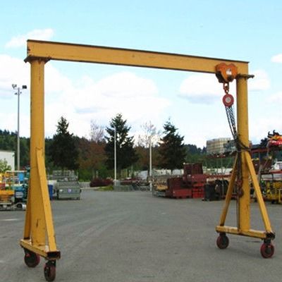 8T Mobile Electric Construction Portable Gantry Crane Traveling With 4 Wheels