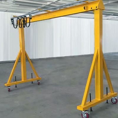 8T Mobile Electric Construction Portable Gantry Crane Traveling With 4 Wheels