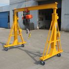 8T Mobile Electric Construction Portable Gantry Crane Traveling With 4 Wheels
