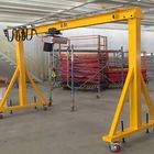 8T Mobile Electric Construction Portable Gantry Crane Traveling With 4 Wheels