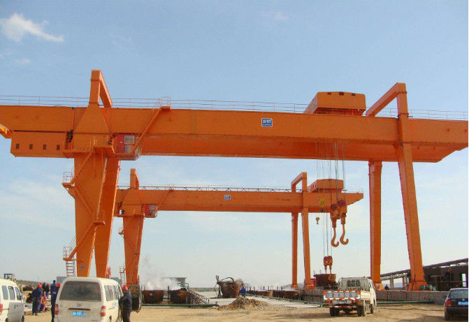 High Power Double Girder Rail Mounted Gantry Crane 15 Ton CE / ISO Certificated