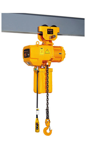 Bridge Cranes Electric Chain Hoist 2 Ton Light Aluminum Alloy Steel With Plain Trolley