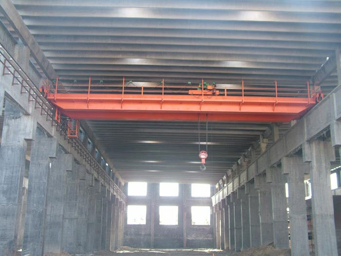 Warehouse Monorail Double Beam Overhead Crane 50 Ton High Work Efficiency