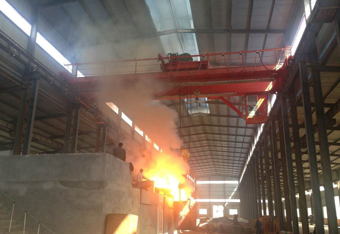 Casting Steel Mill Double Girder Overhead Crane 30 Ton High Work Efficiency