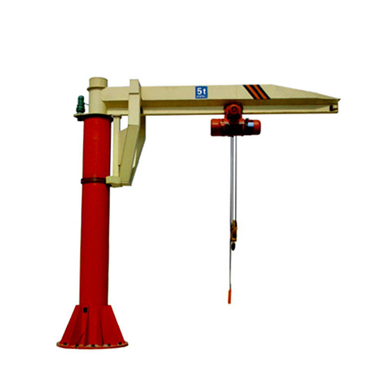 Slewing Arm Pillar Mounted Jib Crane , High Safety Post Mounted Jib Crane