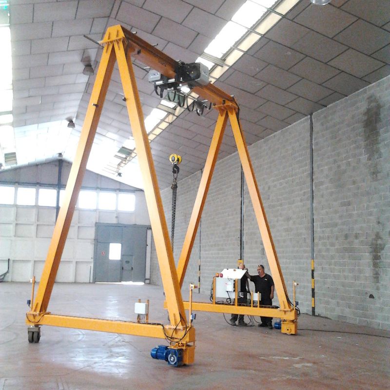 A Frame Lifting Portable Gantry Crane 3.5 Ton Fixed Height With Electric Hoist