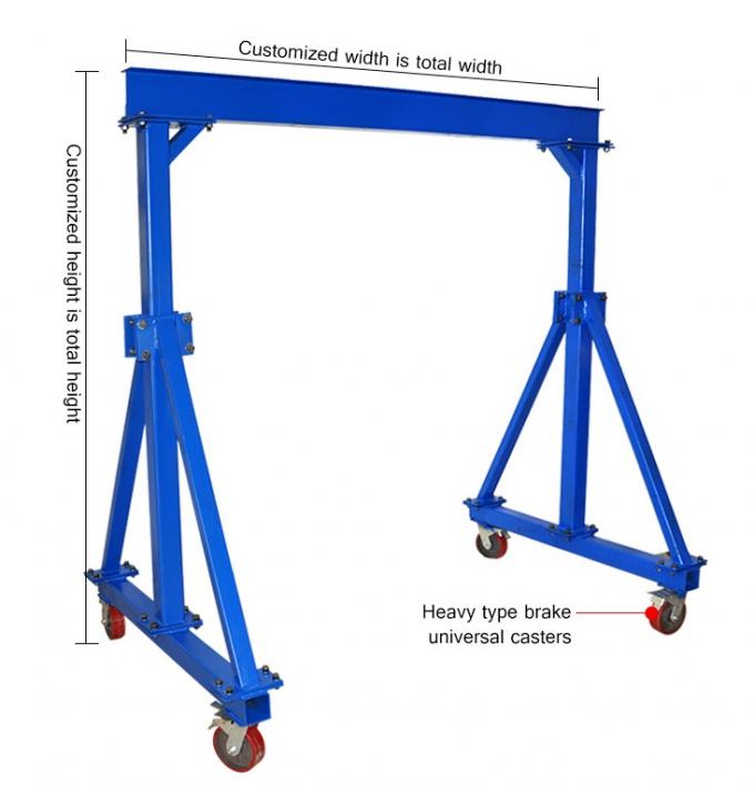 1 Ton Portable Gantry Crane Span 212m Compact Structure Long Service Life