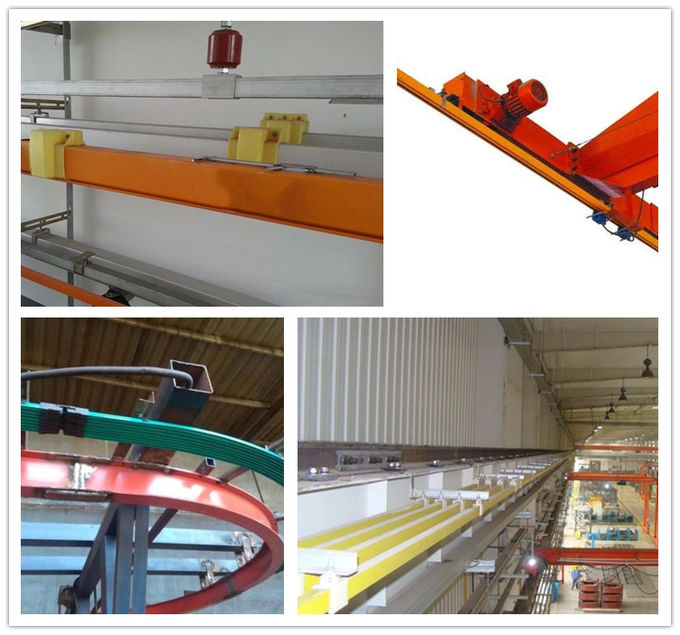 Overhead Crane Busbar System , Multipole Copper 3 Phase Busbar System